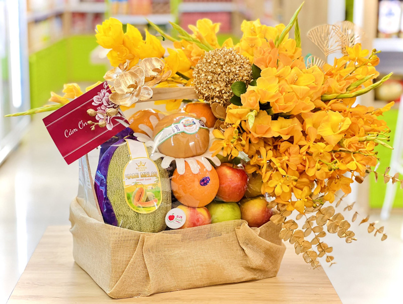 giỏ trái cây thắp hương tết