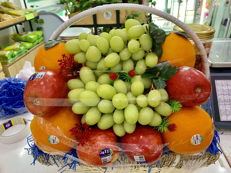 giỏ trái cây thắp hương